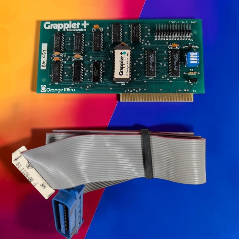 Grappler+ Plus Printer Interface & Cable by Orange Micro for Apple II Computers